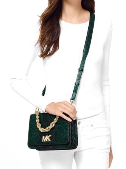 Michael Kors Mott Black Python Bag